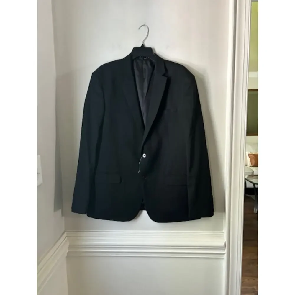 Zegarie Men's Sport Coat Blazer Suit Jacket Black Size 46 R New